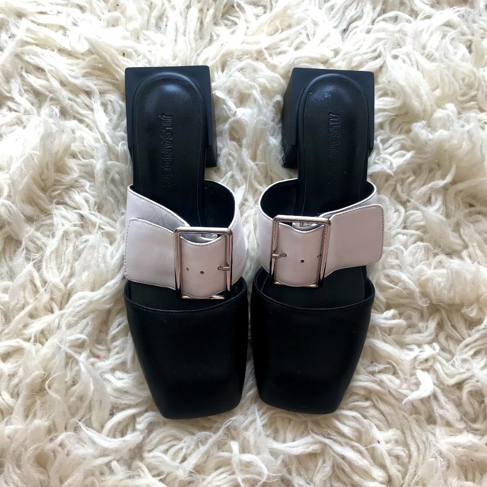 Square Toe Jill Sanders Pilgrim Mules